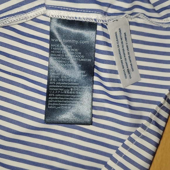 NEW Tommy Hilfiger blouse striped bell sleeves - Picture 4 of 5